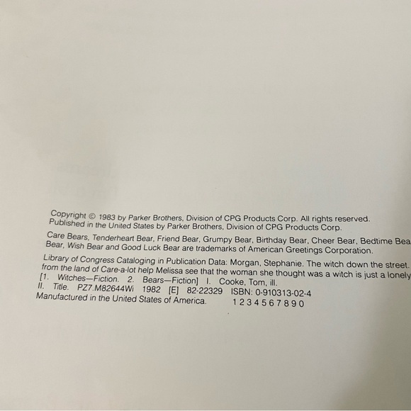 Vtg 1983 Care Bears The Witch Down The Street by Stephanie Morgan Hardcover - Picture 9 of 16